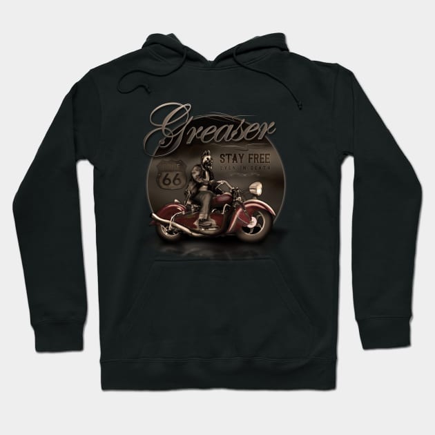 Motorcycle Greaser Hoodie by hardtbonez